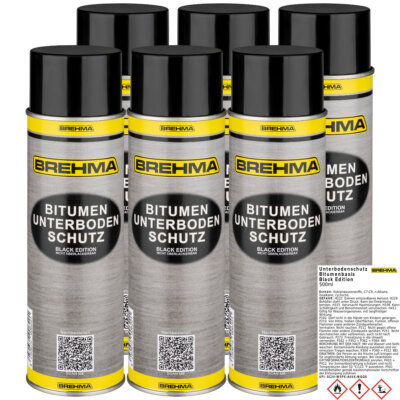 TECPO 6x 1 L UNTERBODENSCHUTZ BITUMEN SCHWARZ ÜBERLACKIERBAR