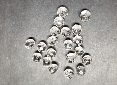Preciosa Genuine Traditional Czech Round Faceted transparent beads, Crystal, 6mm