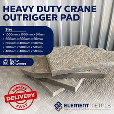 600x400x50mm Heavy Duty Crane Outrigger Pad 80T Load Capacity