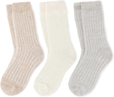 Women s Cozy Knit Calf Crew Socks with Soft Plush Feel, Warm Stretchy Comfort, M