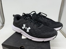 Under Armour Charged Assert 10 Athletic Shoes Men's Black White Sneakers - 12
