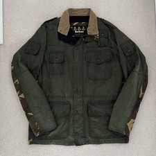 Giacca cerata mimetica Barbour Cowen Commando taglia XL verde kaki esercito rara 