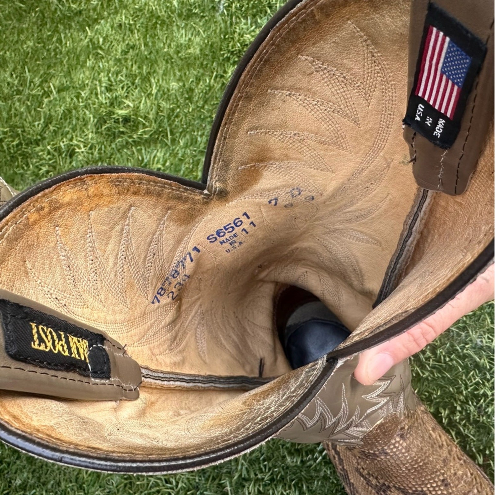 Vintage Dan Post Manning Python Boots Western Cow… - image 7