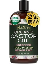 Organic Castor Oil   Cold-Pressed, Hexane-Free, USDA Certified, Unrefined  1...