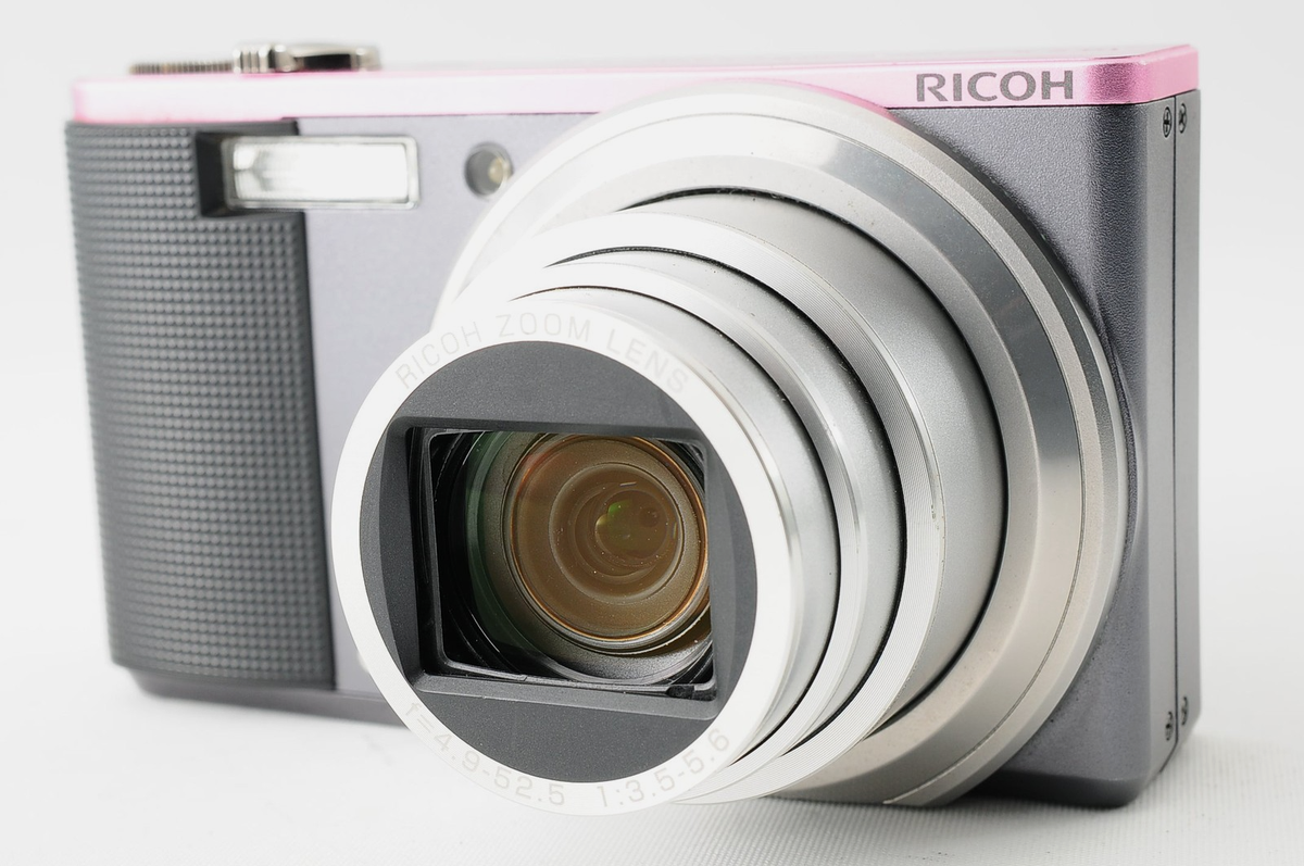 Exc+4】RICOH CX2 10.7x 9.2MP Digital Camera Pink/Gunmetal From
