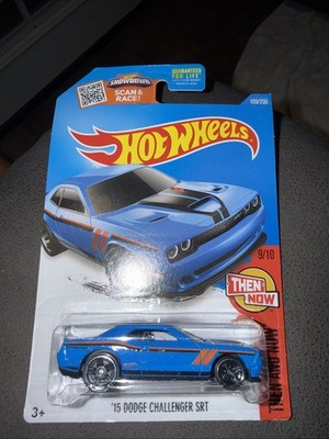 2016 Hot Wheels #109 Then and Now 9/10 '15 Dodge Challenger SRT Blue w/Black NIP