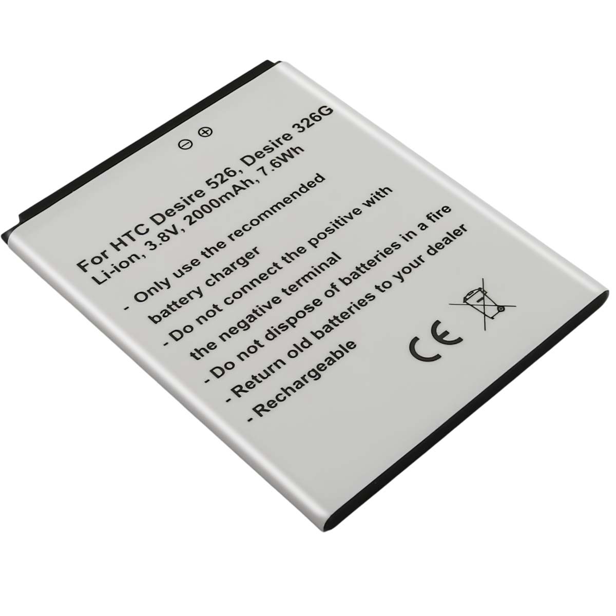 Batterie HTC Desire 526 et 326G de 2000mAh pour retrouver une autonomie d'origine