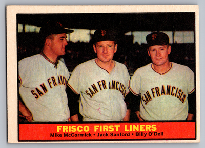 #ad #ad 1961 TOPPS #383 MIKE McCORMICK JACK SANFORD BILLY O#x27;DELL GIANTS $6.00