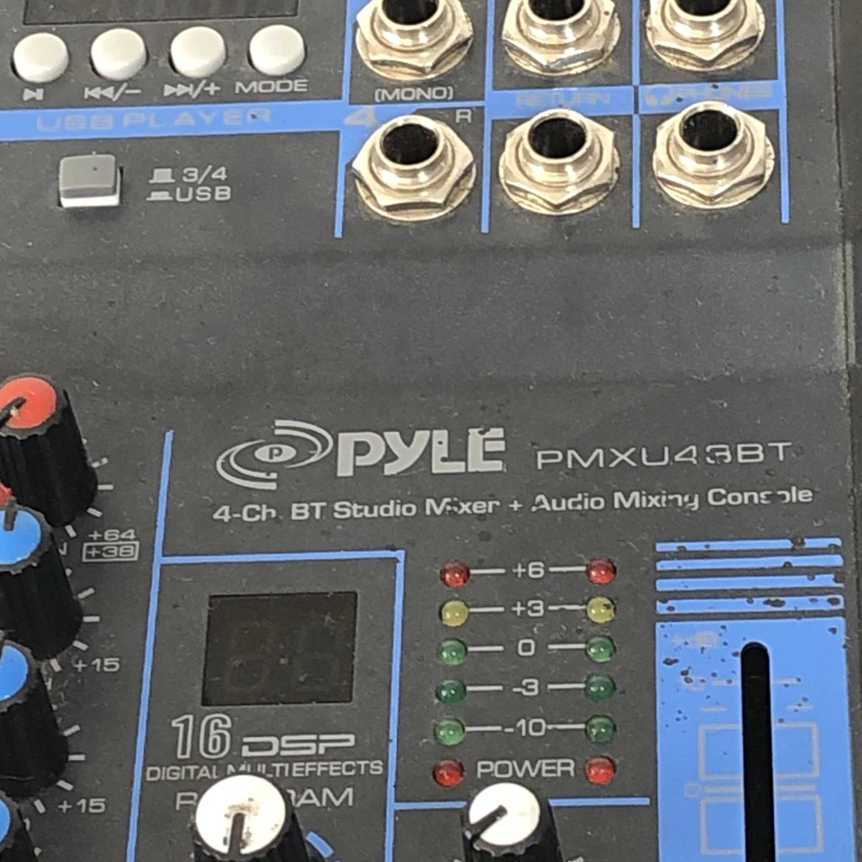 Pyle PMXU43BT 4-Channel BT Studio Mixer + Audio Mixing Console ONLY - Image 2 of 4