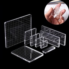 9 Sizes Clear Acrylic Stamp Block Kit with Grid Lines for Diy Crafts Card Making