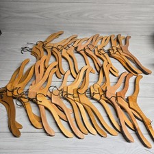  LOT OF 39 Coldwater Creek Branded Wooden Clothes Hangers LOT OF 46 