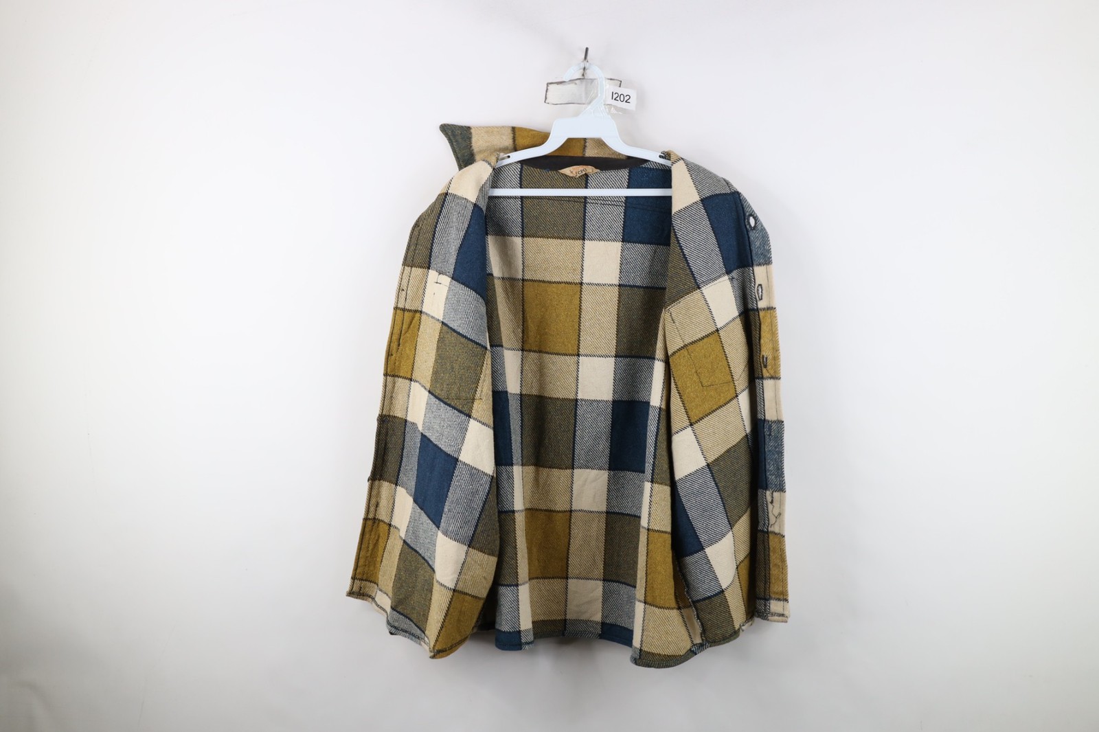 Vtg 50s 60s Streetwear Mens XL Wool Blend CPO Button Shirt Jacket Jac Shirt USA