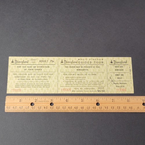 VHTF Rare Vintage Complete Magic Kingdom Disneyland Guided Tour Ticket PA - Picture 8 of 8