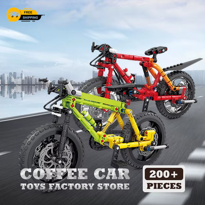 Technik Mountainbike MOC Bausteine Offroad Fahrrad 3D Modell Spielzeug Geschenk