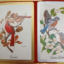 Congress Playing Cards Double Deck Box Cardinal & Bluebird 104 Large Numbers