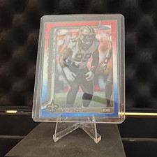 Topps Chrome 2024 Chase Young X-Fractor Rookie #220 Saints Football Card. rookie card picture
