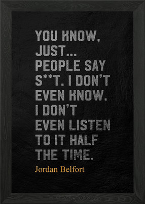 Jordan Belfort Zitat gerahmtes Wandbild Poster Leinwanddruck Bild