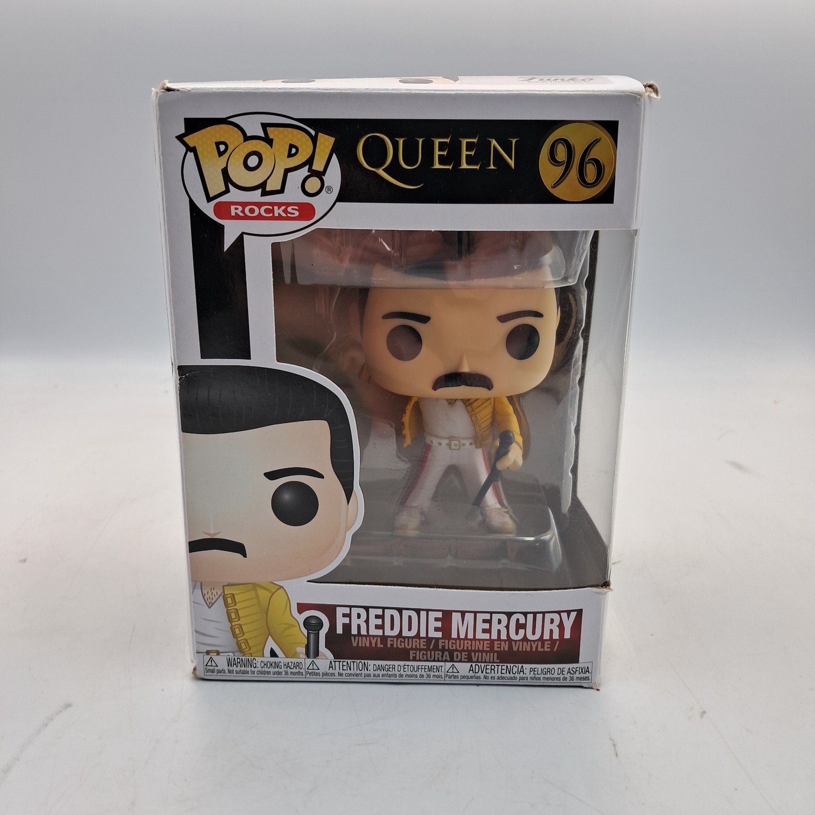 Funko Pop Vinyl Rocks Freddie Mercury 96 Figure Queen Wembley 1986 Yellow