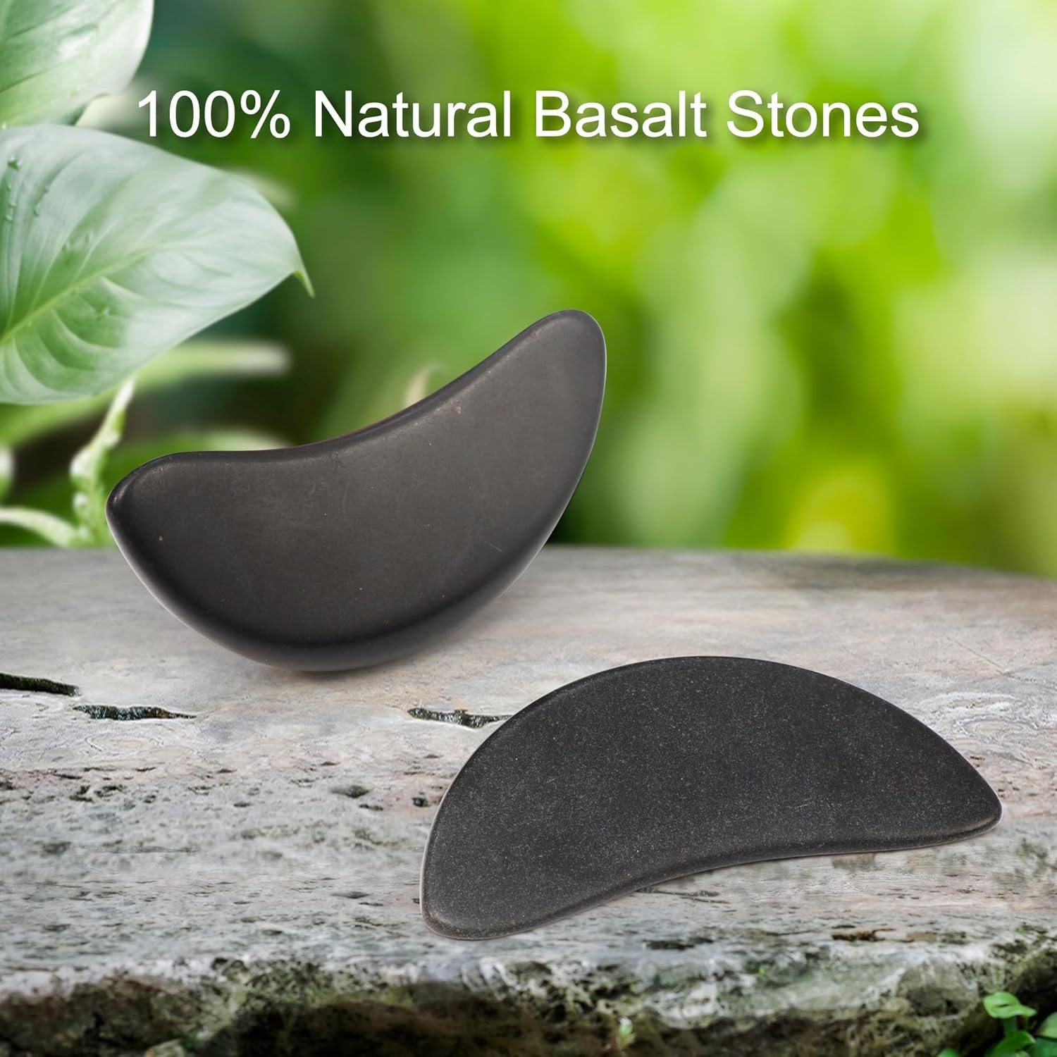 Master Massage 2-Piece Large Waning Moon Crescent Stone Set - Arc... 