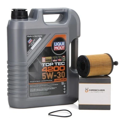 5L LIQUI MOLY 3707 TOP TEC 4200 5W30 + HIRSCHER Ölfilter für VAG 1.2-2.5 TDI - Bild 1 von 3