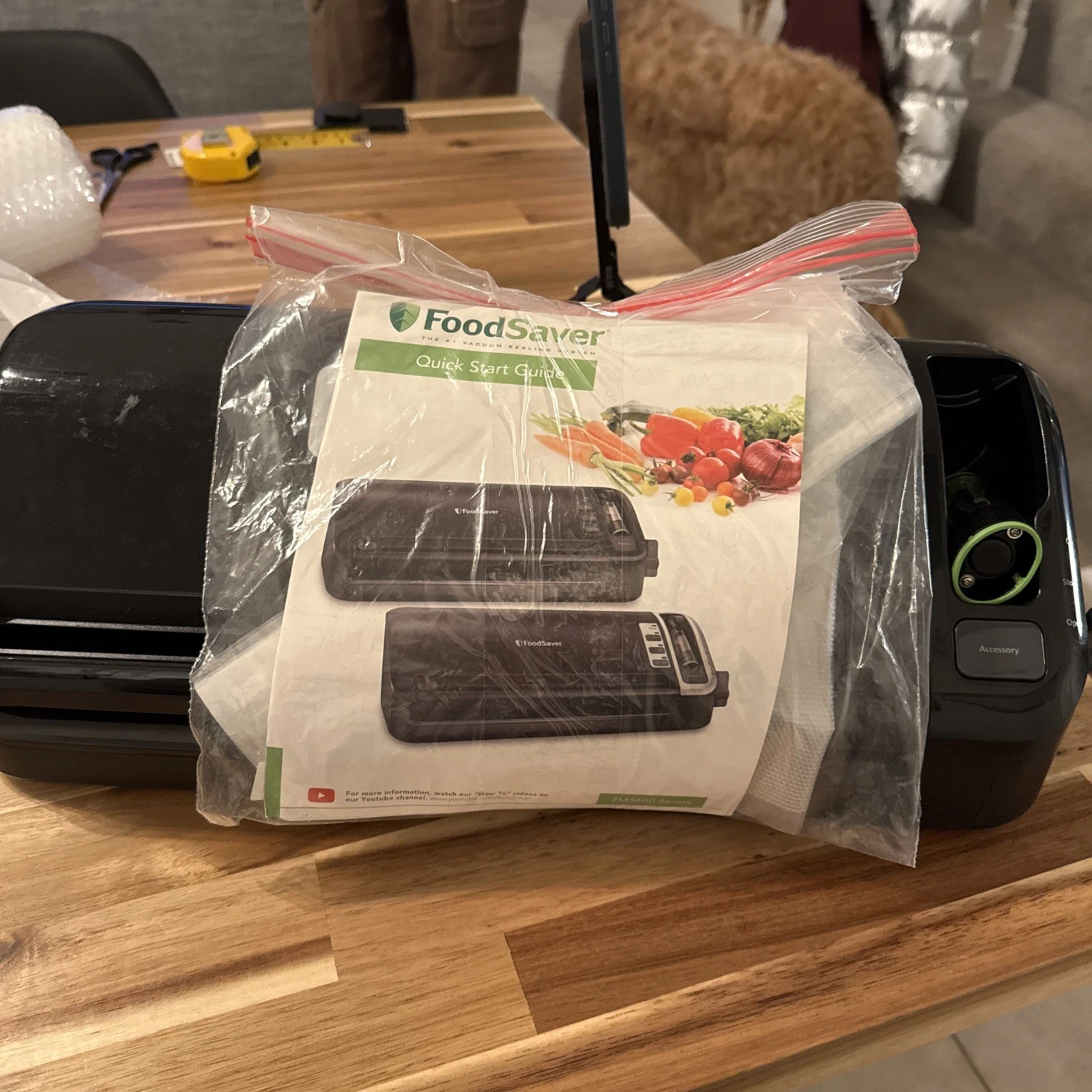 Black Food Saver By Sunbeam Vacuum Sealer With Vacuum Sealer FM3600 120VAC