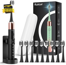 Sonic Electric Toothbrush for Adults and Kids, Comes with 10 Brush Heads  Trave