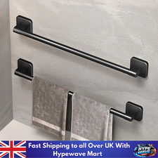 Self Adhesive Towel Rail Bathroom Towel Holder No Drill Wall Mounted Rack