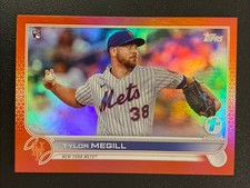 2022 Topps 1st Edition Tylor Megill RED Parallel /50 (RC) + Base Card - Mets