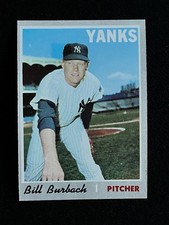 1970 Topps Bill Burbach #167 New York Yankees Nm