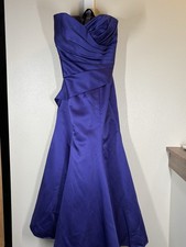 Evening Gown Dress Prom 6 Purple Blue Corset Lace-up Strapless Maxi Alfred Angel