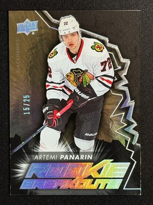 #RB26 Artemi Panarin Rookie Breakouts /25 Gold 2015-16 Upper Deck