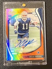 2021 Absolute Micah Parsons Rookie Auto Orange Mosaic Prizm /75 RC