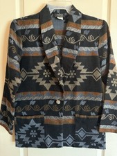 Vintage Fritzi California Southwestern Aztec Cardigan Jacket Women s Small USA