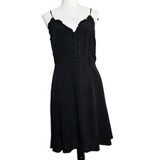 Gianni Bini XL Spaghetti Strap Fit and Flare Little Black Dress NWT