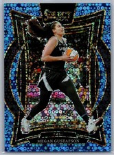 2025 Panini Select WNBA MEGAN GUSTAFSON Light Blue Disco #17 /125 Aces Fire