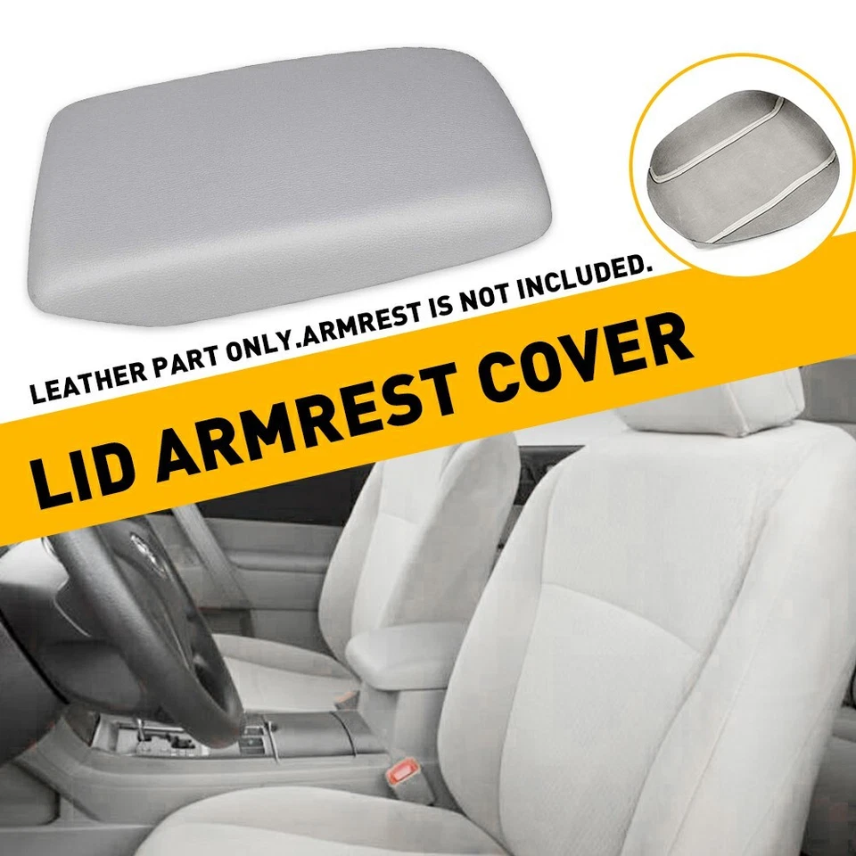 Se adapta a 08-13 Toyota Highlander consola central tapa reposabrazos cubierta gris avanzado Foto 4 de 4