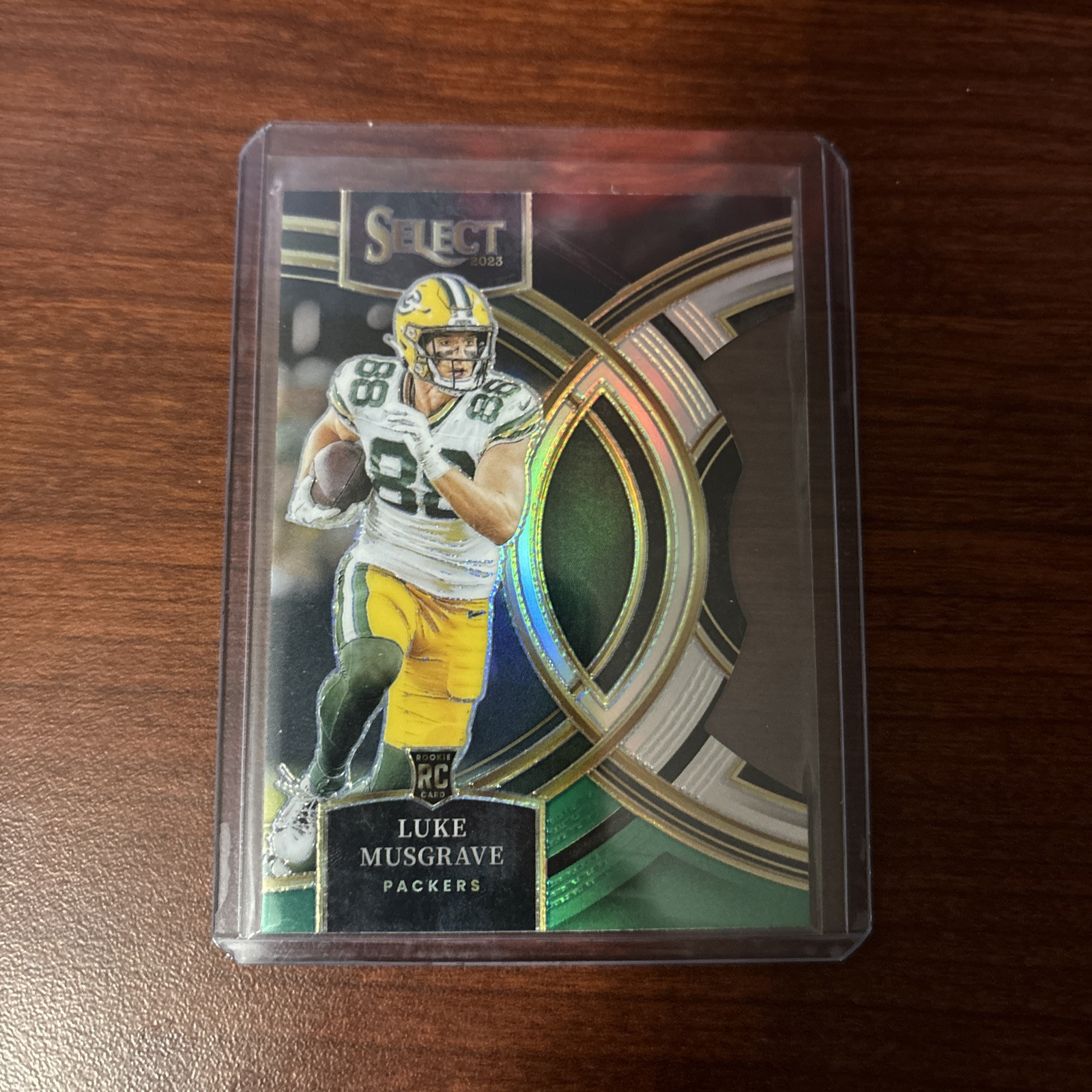 2023 Luke Musgrave - Panini Select Premier #166 Black Green Prizm Die-cut RC