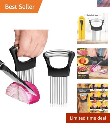 Compact Onion Slicer with Protective Cover - Dishwasher Safe & Easy to Clean!
