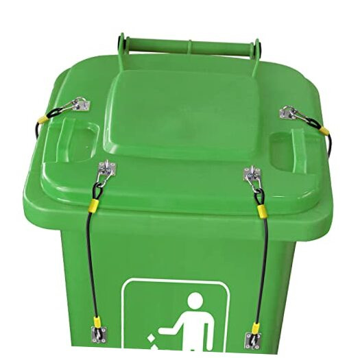 Trash Can Lid Lock,Trash Can Locks for Animals Stop from Rummaging Metal-image