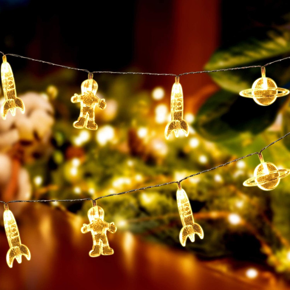 .3Meter 20LED LED String Light Astronaut Spaceship Pendants Holiday Party Lights