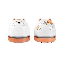 1-Mini Desktop Vacuum Cleaner Cute Portable Table Dust Sweeper Cartoon Vacuum