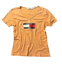 Tommy Jeans Tommy Hilfiger True VTG Y2K 2001 Cap Sleeve Spell out T Shirt SZ.S