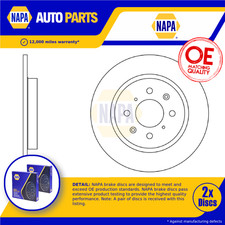 2x Brake Discs Pair Solid fits HONDA INSIGHT ZE, ZE2 1.3 Rear 2009 on LDA3 260mm