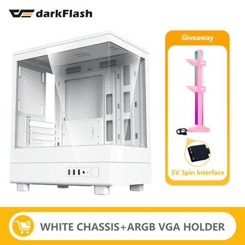 PC Case M-ATX Desktop 270 ° Sea View Room Computer Case USB3.0 Double-Sided - 第 11/29 張圖片