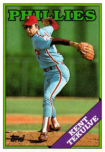 1988 Topps Kent Tekulve Philadelphia Phillies #543 - Picture 1 of 2