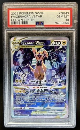 2023 Pokemon SWSH Crown Zenith Zeraora VST Galarian Gallery #GG43/GG70 PSA 10