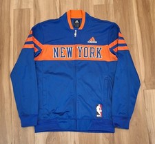 New York Knicks Adidas Jacket On Court Warmup Blue NBA Men S Small