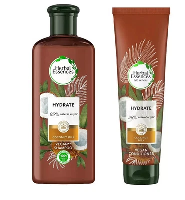 HERBAL ESSENCES Vegan Hydrate Coconut milk Shampoo 250ml + Conditioner 200ml