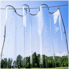 Telone trasparente impermeabile PVC con occhielli, copertura esterna, 5x0.95m...