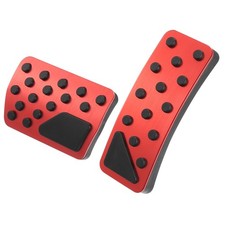 1 Set Car Brake Pedal Pad Gas Accelerator Pedal Cover for Jeep 2011-2021 Red
